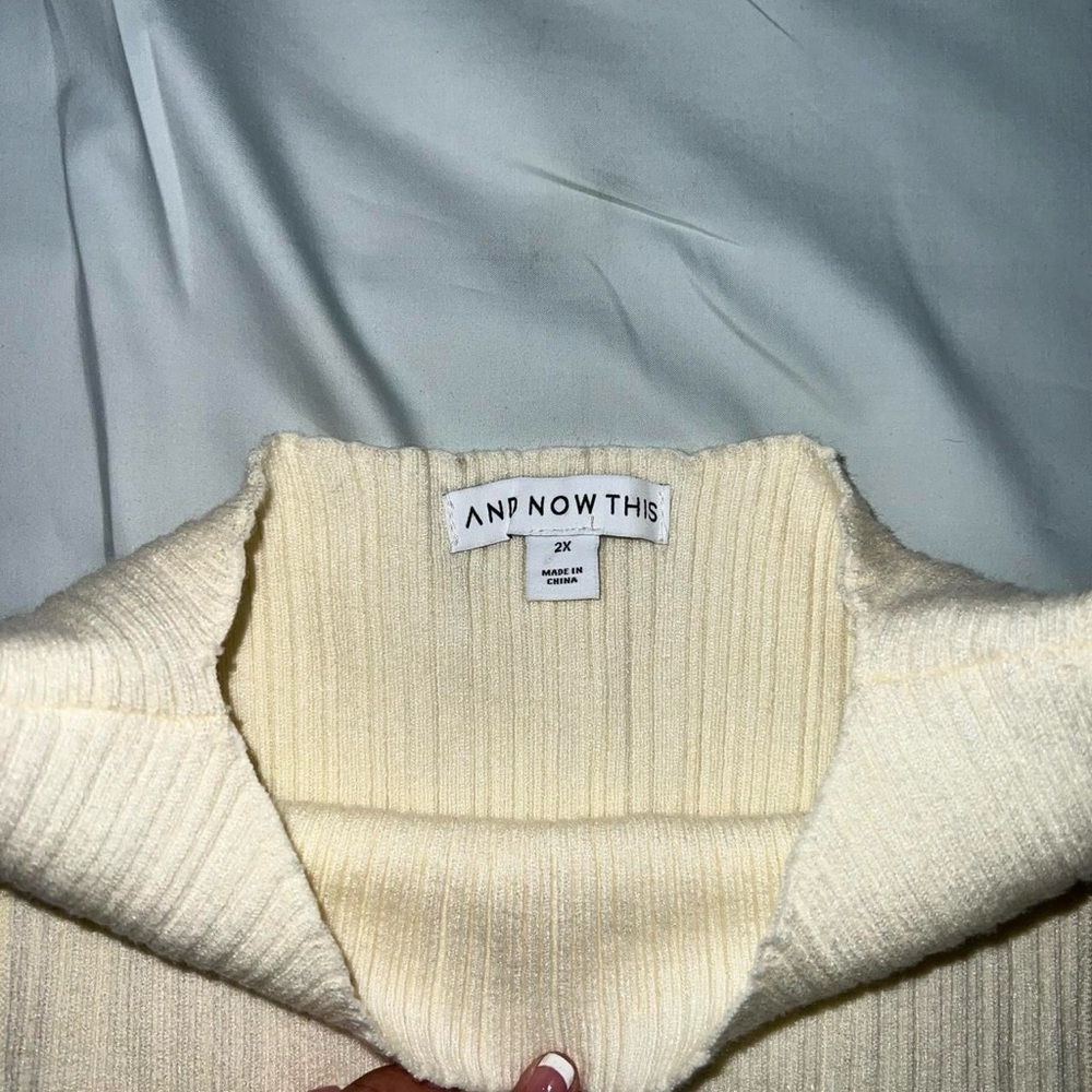 Cream Ribbed Tank Top - Picture 4 of 7